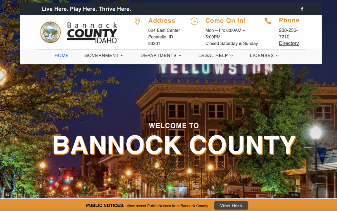 Bannock County launches redesigned website, asks for user feedback