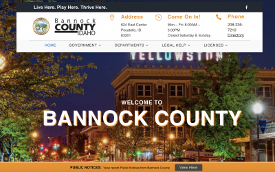 Bannock County launches redesigned website, asks for user feedback
