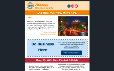 New “Access Bannock County” newsletter to connect residents to local government
