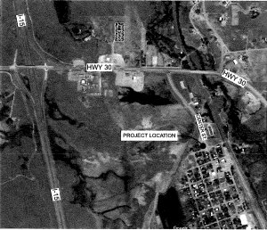 map showing location of the future McCammon fire station